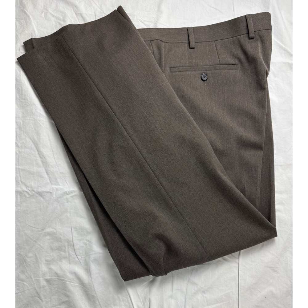 Ralph Lauren Slim Fit Men Classic Flat Front Dress Pants Charcoal Gray 40W x 30L